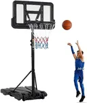 Kids Basketball Hoop,Outdoor Portable Adjustable Basketball Goal System with Height Adjustable 5-7 FT, 28" Backboard & Wheels for Youth Adult at Indoor Outdoor 3+