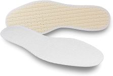 Pedag 196 Washable Summer Pure Cotton Terry Barefoot Insole, White, Women's 8