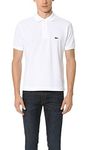 Lacoste Men's Short Sleeve Classic Pique Polo Shirt, White, Medium