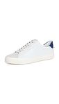 Vince Men's Fulton Sneaker, White/Blue Leather, 11