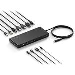 Kensington SD4842P 10 in 1 USB-C Triple Video HD (1080p @ 120Hz) Docking Station, Up to 100W Power Delivery, 5 x Plug and Charge USB Ports, Made From 70% Post-Consumer Recycled Content (K32810EU)