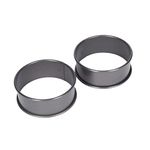 KitchenCraft Egg Rings for Frying or Poaching Eggs, Omelettes and Mini Pancakes, Non Stick Metal, Set of 2