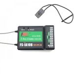 FlySky FS-iA10B 2.4GHz 10 Channel Receiver | Compact RC Radio Receiver with Telemetry Support for Quadcopters, RC Cars & Airplanes with Dual Antenna AFHDS 2A Technology for Stable Long-Range Control