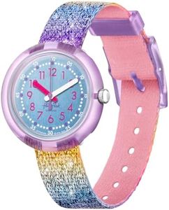 Flik Flak Kids' BPA Free-A Safe Watch Shine in Rainbow Quartz, Blue