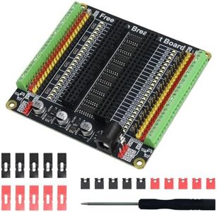 Freenove Universal Breakout Board Compatible with Arduino Nano Micro Raspberry Pi Pico 1 2 W ESP32 ESP8266, Terminal Block Shield HAT with Pin Header, GPIO Status LED, 5 V 3.3 V
