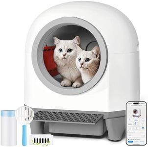 Devoko 98.5L Self Cleaning Cat Litter Box APP Controlled Automatic Litter Tray with 9 Safety Sensors | Extra Large Enclosed Litter Box forMultiple Cats|Quiet & Energy Efficient| Smart Anti-Pinch Robot