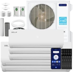 DELLA 55K BTU 5 Zone Mini Split AC (3x12K+2x18K), 22.5 SEER2, 3650 Sq Ft