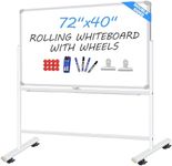 Mobile Whiteboard - 36x48 Double Sided Magnetic Dry Erase Board, Large White Board on Wheels, Office Classroom Rolling Whiteboard with Stand for Meeting, Training by DQS (Double-Sided 70x38)