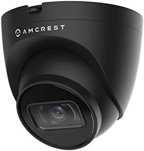 Amcrest 5MP Turret POE Camera, UltraHD Outdoor IP Camera POE with Mic/Audio, 5-Megapixel Security Surveillance Cameras, 98ft NightVision, 132° FOV, IP67, MicroSD (256GB) Black IP5M-T1179EB-AI-V3