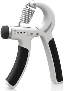 PORTENTUM 5-60 kg Grip Strengthener Exerciser – Adjustable Forearm Strengthener Strengthener with Stainless Steel Spring for Strong Wrists, Fingers, Forearm, Hands, WHITE