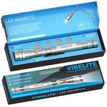 VIBELITE Extendable Magnetic Flashlight with Telescoping Magnet Pickup Tool-Cool Gadgets Gifts Idea & Gifts for Men,Husband,Dad,Father,Mechanic,Tech,Handyman,Him Women, Silve