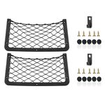 Storage Nets for Campervans - 2 Pcs Elastic Mesh Van Storage Nets Pocket Holder, Van Motorhome Caravan Boat Car Storage Solutions Ideas Accessories for Storing Phone/Water Bottle/Toiletry (36 * 18cm)