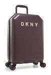 DKNY Unisex Adult Metal Logo, Burgundy, 21" Carry On, Metal Logo