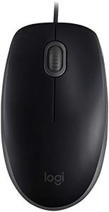 Logitech B110 Mouse USB cablato, pulsanti silenziosi, design confortevole per l'uso a grandezza naturale, PC / Mac / Laptop ambidestro - Grigio