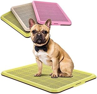 BANU Puppy Pee Pad Holder Indoor Outdoor Dog Potty Toilet Training Tray 20" x 16" for Small and Medium Dogs (Dark Yellow)