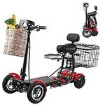 Angelay-Tian Mobility Scooters，Folding Mobility Scooters,36V Double Drive Tram, Front And Rear Double Baskets, Double Disc Brakes For Adults Elderly Disabled Outdoor Travel