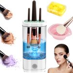 AOOTE Electric Makeup Brush Cleaner Machine,USB Automatic Makeup Brush Cleaner with Disinfection Function,Spinning Electric Cosmetic Brush Cleaner for Makeup Lovers & Professionals