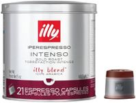 illy Iperespresso Intenso Dark Roasted Espresso Capsules, 21 Capsules - Bold and Robust Flavor - Compatible with Iperespresso Machines