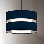 CGC Lighting 2 Two Tier Layer Shade 26cm Ceiling Pendant Table Lamp Bedside Bedroom Lounge Hallway Kitchen (Navy Blue)