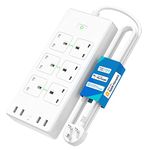 Meross Smart Power Strip, 6 Outlets + 4 USB Ports Smart Extension Lead, Compatible with Apple HomeKit, SmartThings, Amazon Alexa, Google Home, Voice/Remote Control, 6ft Long Crod, 2.4GHz, 3250W