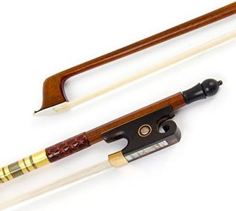 Violin Bow 4/4, Fiddle Imitation Pernambuco Round Stick OX Horn Frog Horse Hair for Violin Parts Beginner Practice