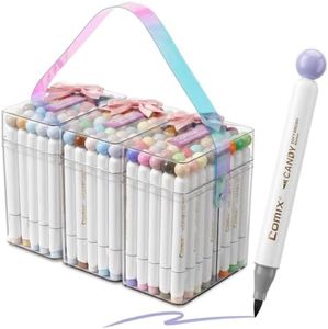 Comix Alcohol Markers Brush Tip, Art Markers 120 Professional Colors