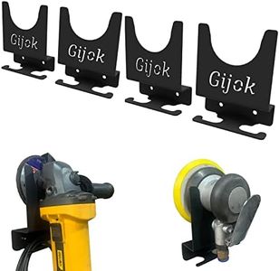 Gijok Angle Grinder Holder Tool Wall mount Bracket for 5inch Grinder, 4pcs Impact Wrench Wall Holder, Angle Grinder Storage Rack for Angle Grinders, Cutters, Polishers etc