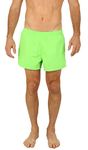 UZZI Men's Basic Swim Shorts Swimwear Trunks Green (XL)