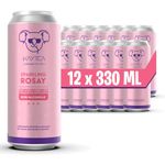 KAYTEA Sparkling Rosay Ice Tea (Pack of 12 x 330 mL) - Herbal Infusion - Pink Guava Flavour - Cold Brewed - Organic Certified & Natural Ingredients - Caffeine & Alcohol Free