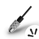 GYROS Keyless Mini Adaptor Chuck | ⅛ Inch Straight Shank | With 3 Collets for Precision Drilling | 0” to .098” Capacity for Micro Drill Bits #40-80 | For Dremel, Rotary, and Drilling Tools (45-01803)