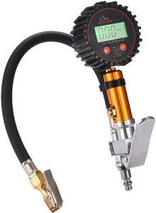 Boulder Tools Tire Pressure Gauge With Inflator (0-250 PSI) | LED Digital Tire Inflator Gauge with Air Chuck Locking, Bleed Valve | Heavy Duty Air Compressor Accessories For Car, Cycle, and Motorcycle