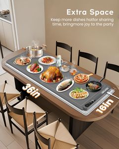 Extra Large Food Warming Mat 36x16 Inch – Heat Pad for Buffets & Parties