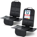 LIONSTRONG® Car Seat Protector for Child Seat [ISOFIX compatible]- Seat Cover for Infant Seat waterproof - Carseat Seat Protectors Baby - Car Seat Mat Dirt resistant - black 2 pieces