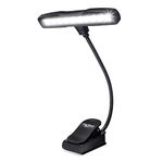 Rechargeable Clip-on Music Stand Orchestra Light- 10 Bright LEDs- Includes USB Cord, Wall Plug, and Carrying Bag- Also for Reading, DJs, Artists, Crafting