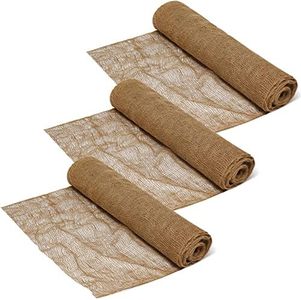 3 Pcs Erosion Control Blankets 48 Inch x 90 ft in Total Burlap Netting Mesh Burlap Erosion Control Liners Erosion Control Blanket Burlap Loose Weave Planter Liner Roll for Garden Raised Bed Soil Saver