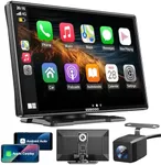 ESSGOO A-pple CarPlay & Android Auto,9 inch IPS Carplay Display,with 4K dashcam, 1080P Rear View Camera,carplay auto with Bluetooth 5.0/FM/Siri/G-oogle/Mirror Link/64G TF/AUX