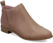 TOMS - Womens Reese Bootie, Size: 8.5 B(M) US, Color: Taupe Gray Smooth Leather