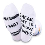 TSOTMO Theatre Novelty Socks Warning I May Randomoly Break Out In Show Tunes Socks Broadway Musical Theater Gift (C. Break Out)…