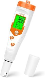 Medidor de pH TDS, Probador de Conductividad pH YINMIK, Kit de Prueba Digitales de pH y ppm para Agua, Lector de pH 4 en 1 para Agua Potable y Agua de Osmosis, Monitor de Temp de pH EC para Hidroponía