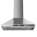 IKTCH Wall Mounted Range Hood 30 inch, 900 CFM Ducted/Ductless Range Hood, Stainless Steel Range Hood with Gesture Sensing & Touch Control IKP02R-30