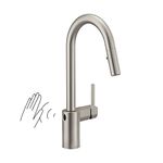 Moen 7565EWSRS Align Motionsense Wave Sensor Touchless One Handle High Arc Pulldown Modern Kitchen Faucet Featuring Power Clean, Spot Resist Stainless