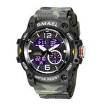 Mens Digital Watch, Sport Watches for Men Outdoor Military Digital Analog Stopwatch Waterproof Multifunctional Wrist Watch