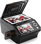 Slide & Negative Scanner with Large 5" LCD Screen, Photo Scanner for Picture to Digital, 35mm Film and Slide Digitizer-Convert, 110 Film/Photo(3R,4R,5R)/NameCard to 22MP Digital JPEG-8GB SD Card