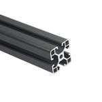 Iverntech 1pcs 500mm 4040 European Standard Anodized Black Aluminum Profile Extrusion Linear Rail with 40 Series 8mm Slot for 3D Printer and CNC DIY Laser Engraving Machine