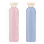 WLLHYF Squeeze Bottles 2 Pack 200 ML Refillable Plastic Travel Containers Empty Bottles With Disc Top Flip Cap Travel Accessories for Shampoo Creams Lotion Conditioner (65.00, Grams)