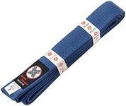 Ronin Brand Martial Arts Uniform Solid Colored Rank Belt - Yellow, Green, Orange, Blue, Purple, Red, Brown, Black in Quality, Blue, 4