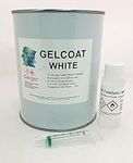 Marine White Gelcoat 1kg - Lloyds Approved - Polyester - MEKP Hardener inc