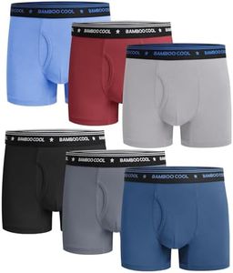 BAMBOO COOL Boys Underwear Lightweight Breathable Moisture-Wicking Boxer Briefs U-open Pouch Ultra Soft Tag Free 6-Pack