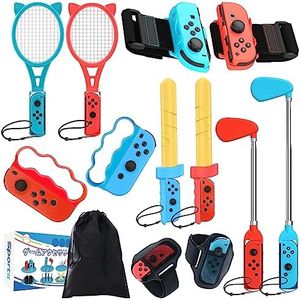 Switch Sports Accessories Bundle, 12 in 1 Switch Sports Accessories Bundle for Nintendo Switch Sports, Family Accessories Kit Compatible with Switch/Switch OLED Sports Games