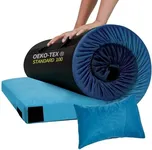 Memory Foam Camping Mattress Sleeping Pad, Portable Roll up Mattress with Travel Bag, 3 Inch Waterproof Camping Mat for Car Tent Floor, Comfortable Sleeping Mats for Guests and Adults Sleepover